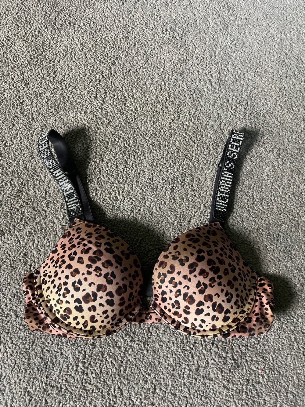 Victoria's Secret Leopard Push-Up Bra in Tan and Black